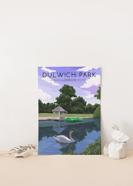 Dulwich Park London Travel Poster
