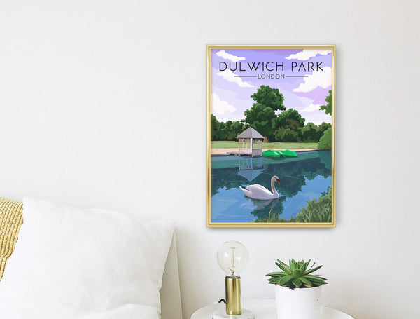 Dulwich Park London Travel Poster