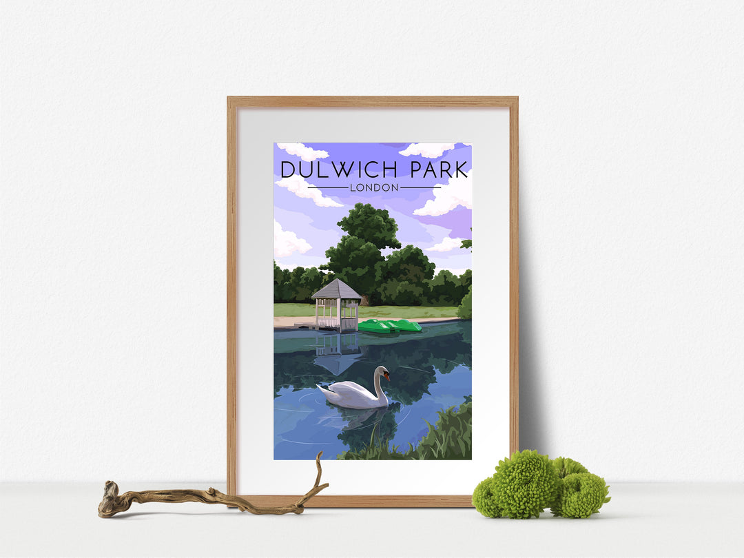 Dulwich Park London Travel Poster