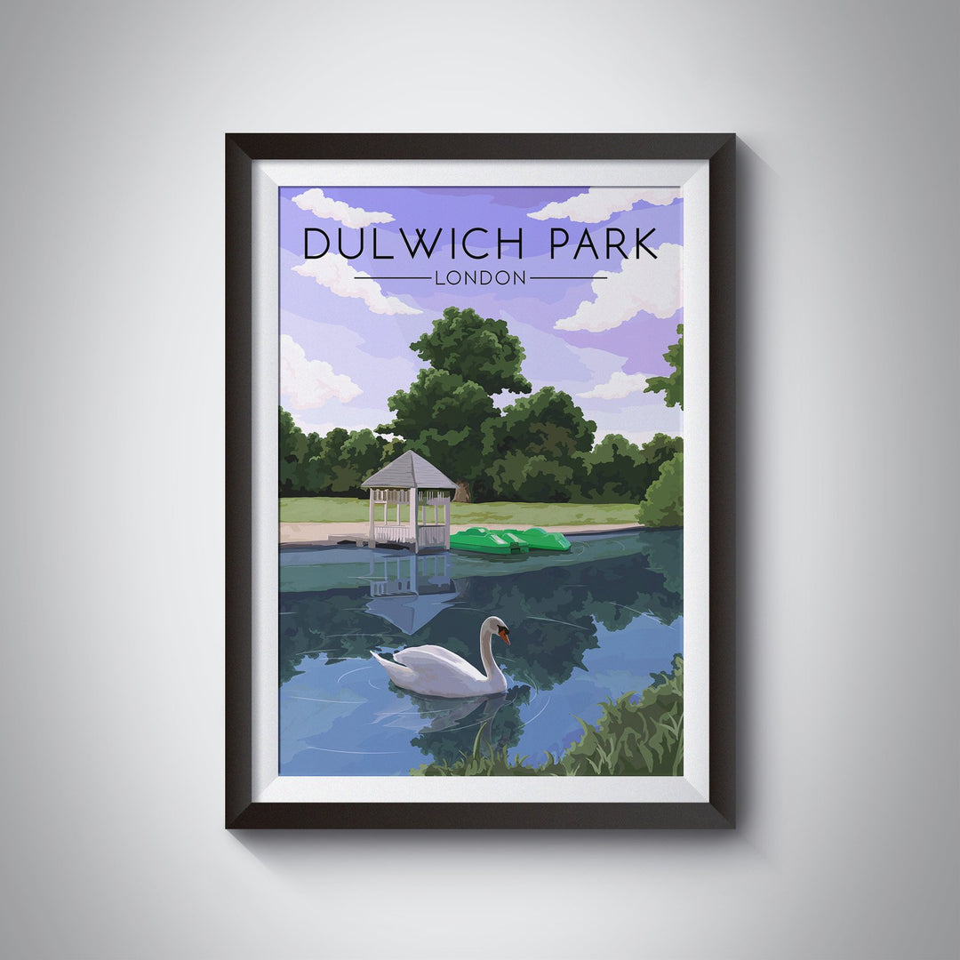 Dulwich Park London Travel Poster