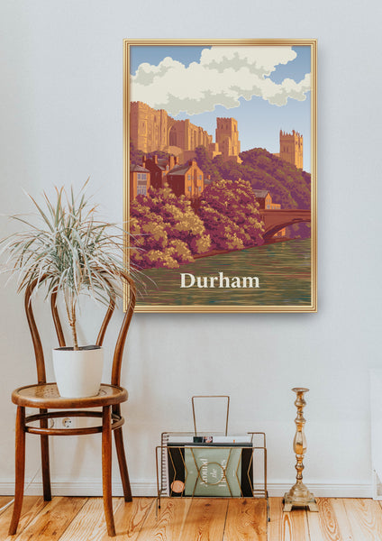 Durham England Travel Poster