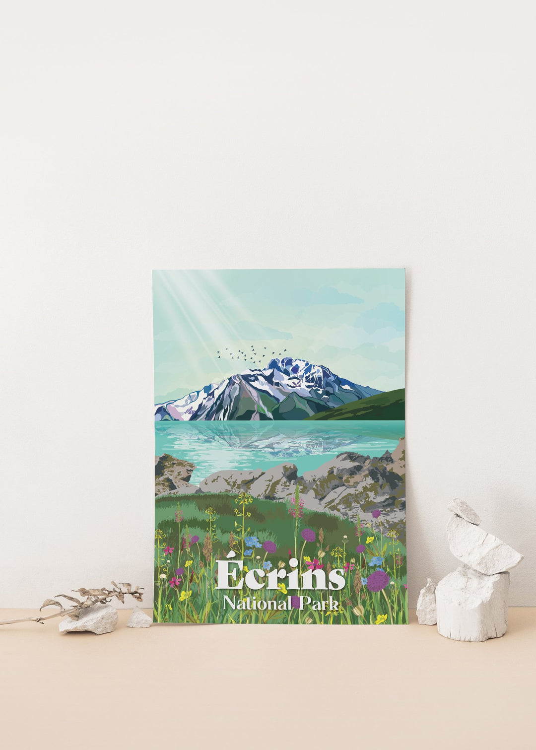 Ecrins National Park France Travel Poster