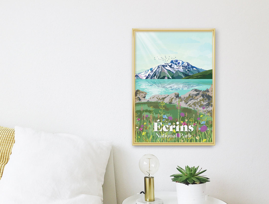 Ecrins National Park France Travel Poster