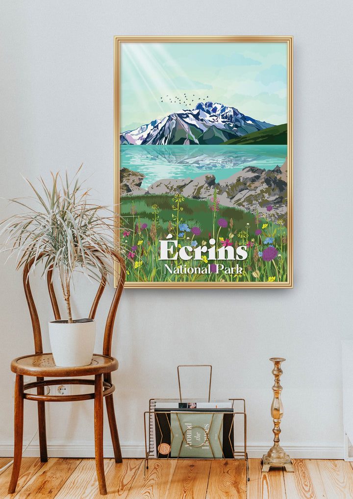 Ecrins National Park France Travel Poster