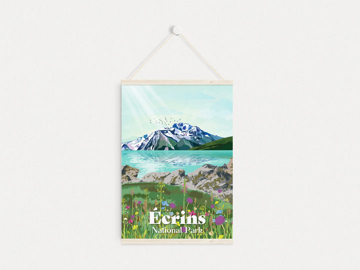 Ecrins National Park France Travel Poster