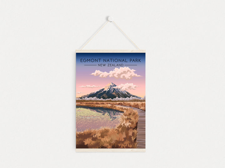 Egmont National Park New Zealand Travel Poster