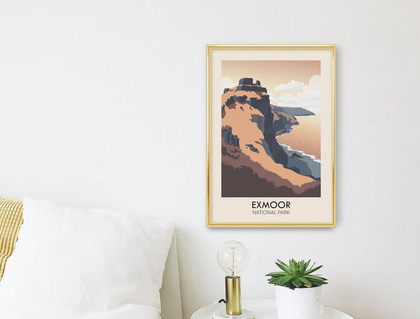 Exmoor National Park Modern Travel Poster