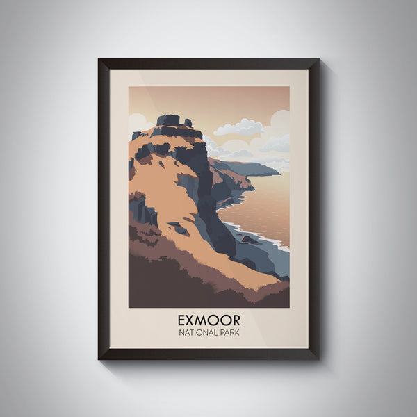 Exmoor National Park Modern Travel Poster