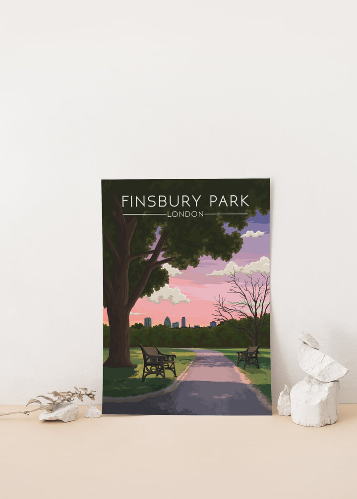 Finsbury Park London Travel Poster