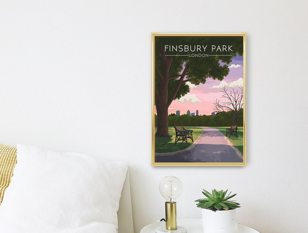 Finsbury Park London Travel Poster