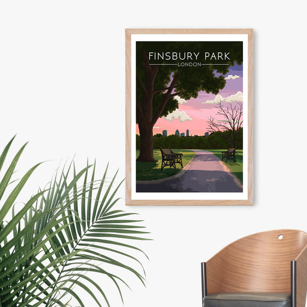 Finsbury Park London Travel Poster