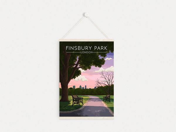 Finsbury Park London Travel Poster