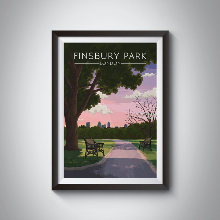 Finsbury Park London Travel Poster