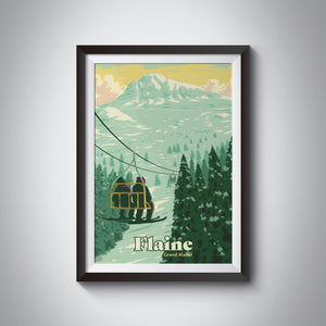 Flaine Ski Resort Travel Poster
