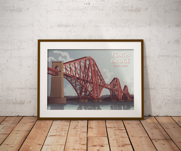 Forth Bridge Scotland Travel Poster