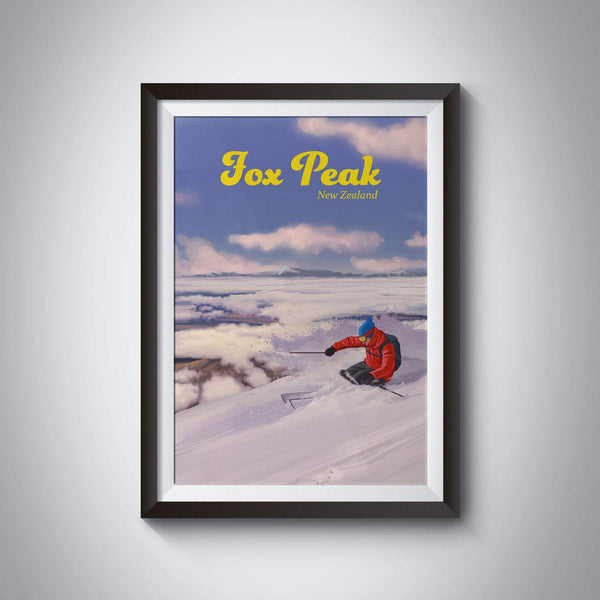 Fox Peak New Zealand Ski Resort Poster