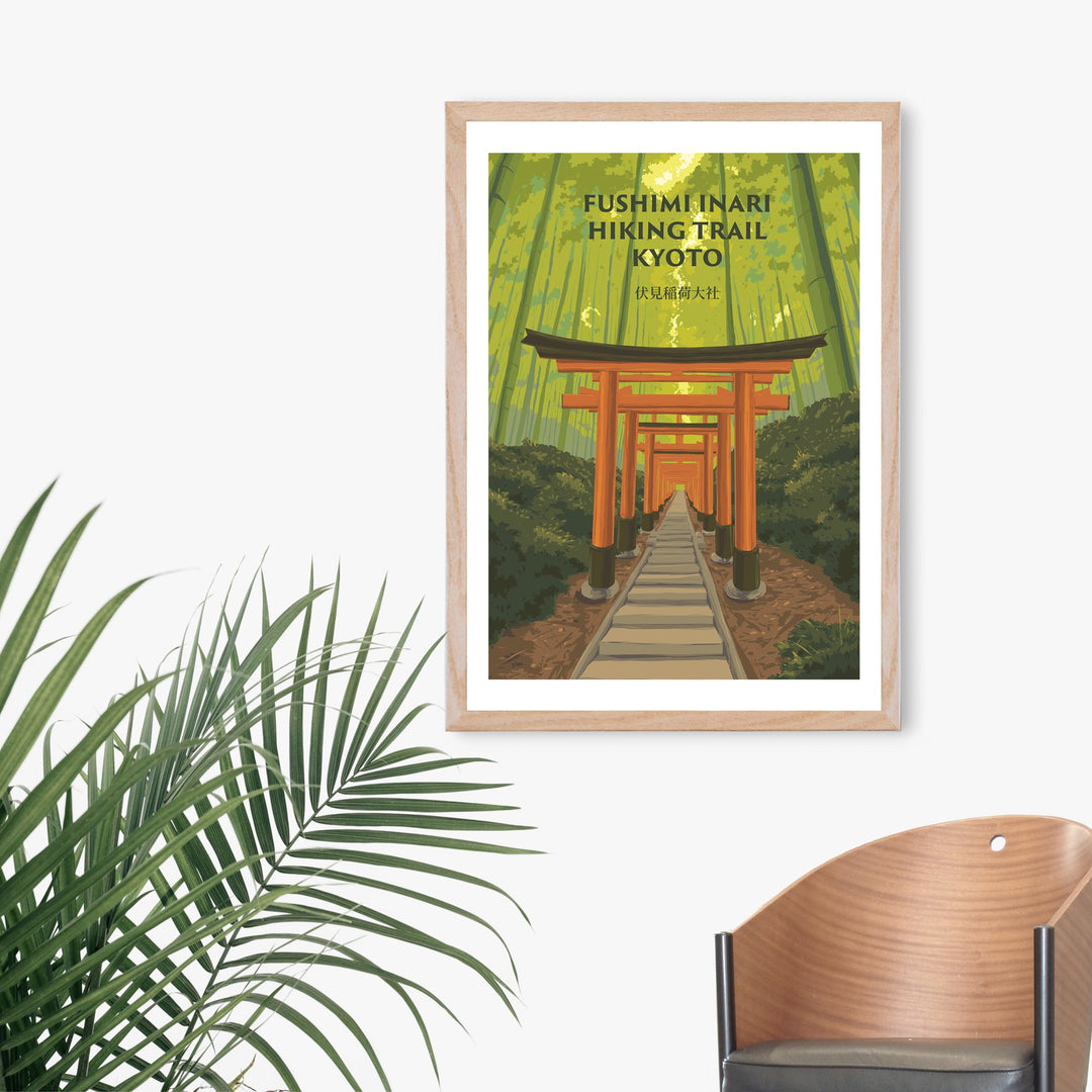 Fushimi Inari Hiking Trail Kyoto Japan Travel Poster