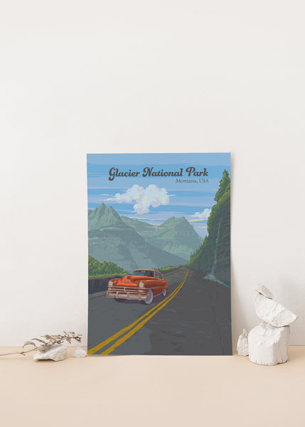 Glacier National Park Travel Poster