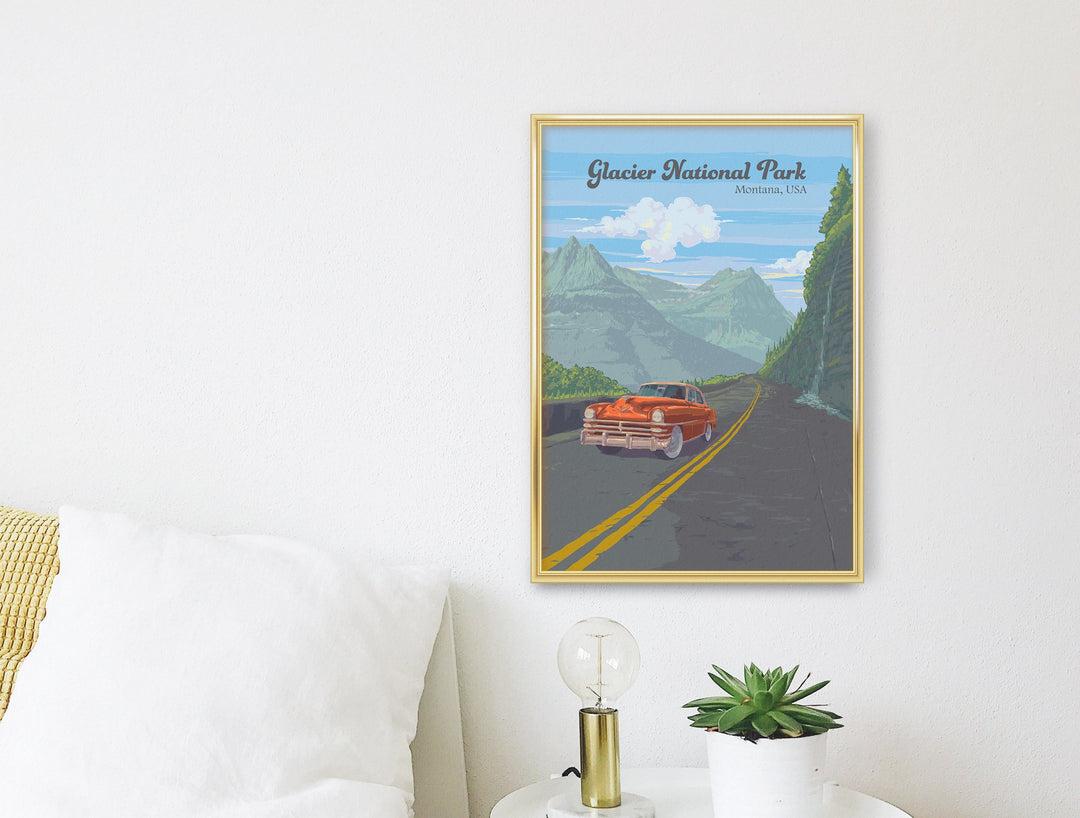 Glacier National Park Travel Poster