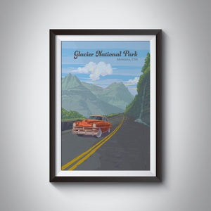 Glacier National Park Travel Poster
