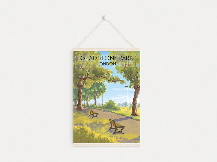 Gladstone Park London Travel Poster