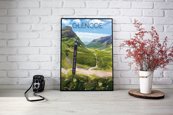 Glencoe Scotland Travel Poster