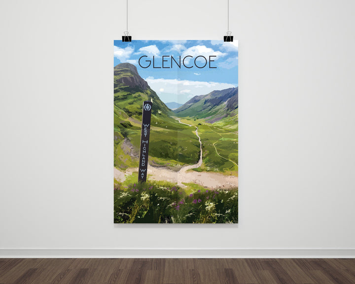 Glencoe Scotland Travel Poster