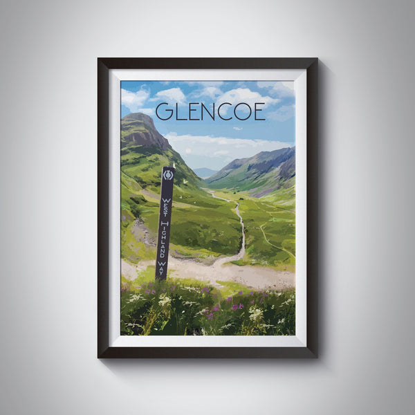Glencoe Scotland Travel Poster
