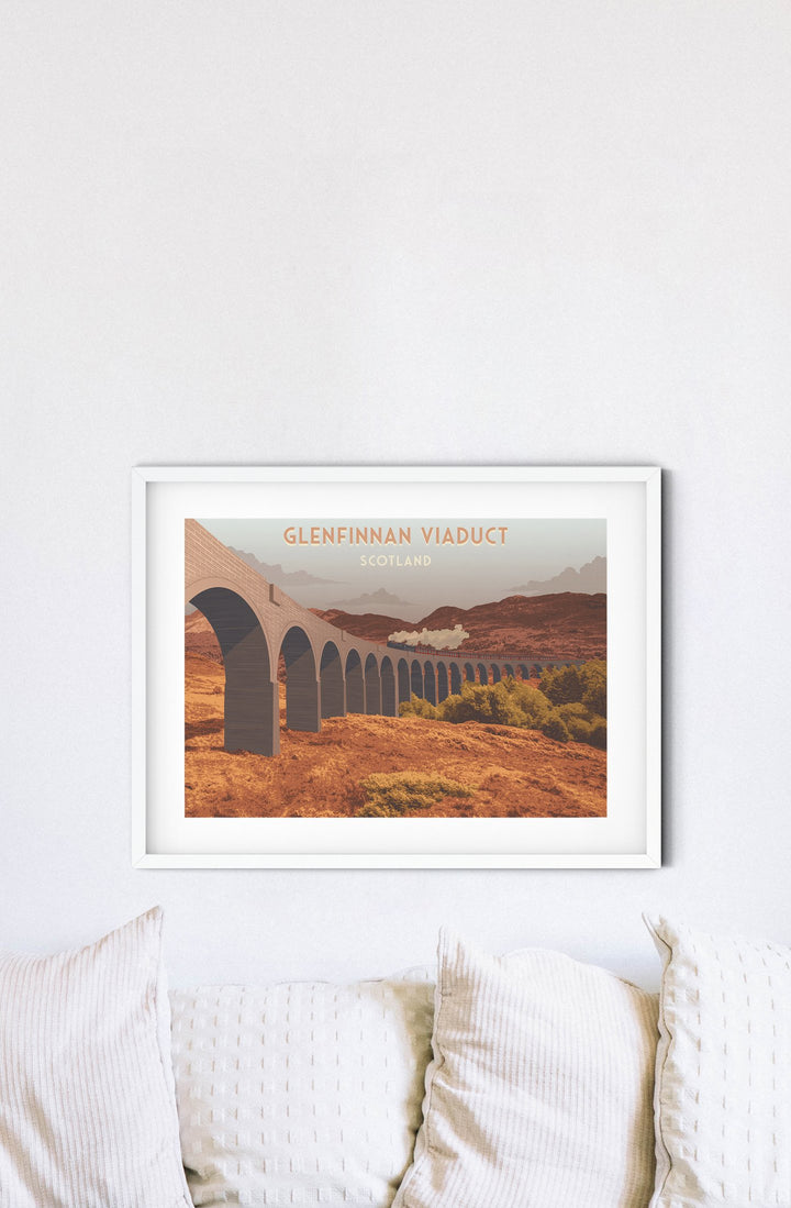 Glenfinnan Viaduct Scotland Travel Poster