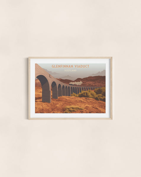 Glenfinnan Viaduct Scotland Travel Poster