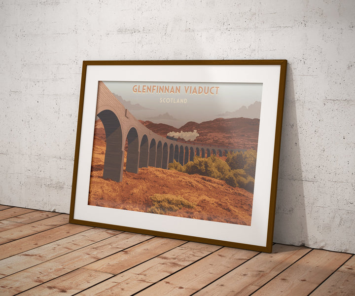 Glenfinnan Viaduct Scotland Travel Poster