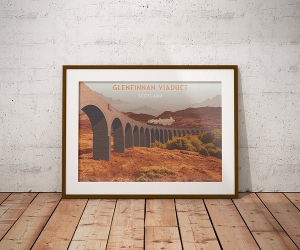 Glenfinnan Viaduct Scotland Travel Poster