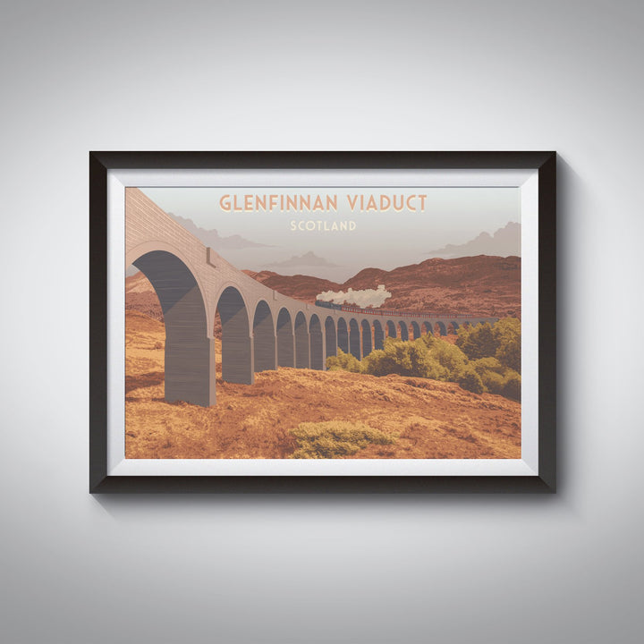 Glenfinnan Viaduct Scotland Travel Poster