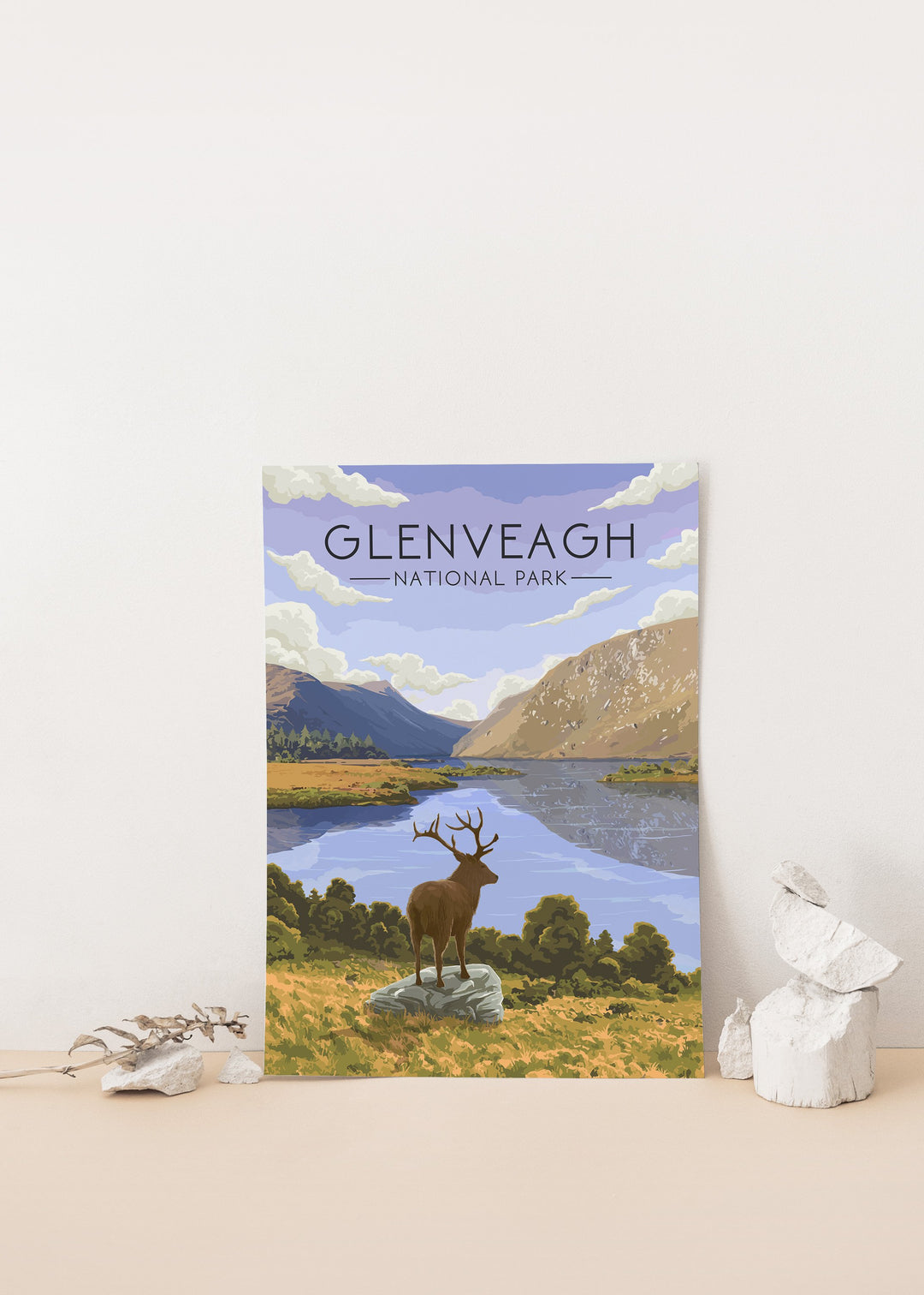 Glenveagh National Park Ireland Travel Poster