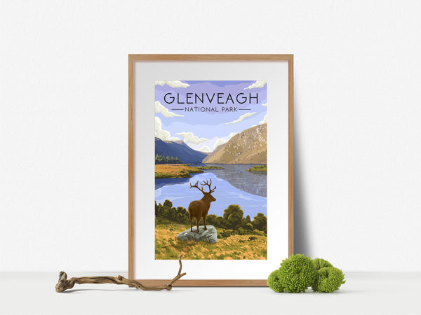 Glenveagh National Park Ireland Travel Poster
