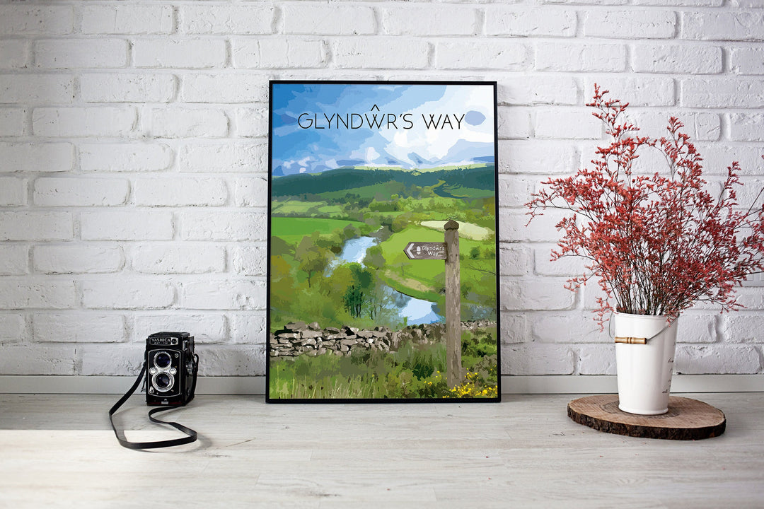 Glyndŵr's Way National Trail Travel Poster