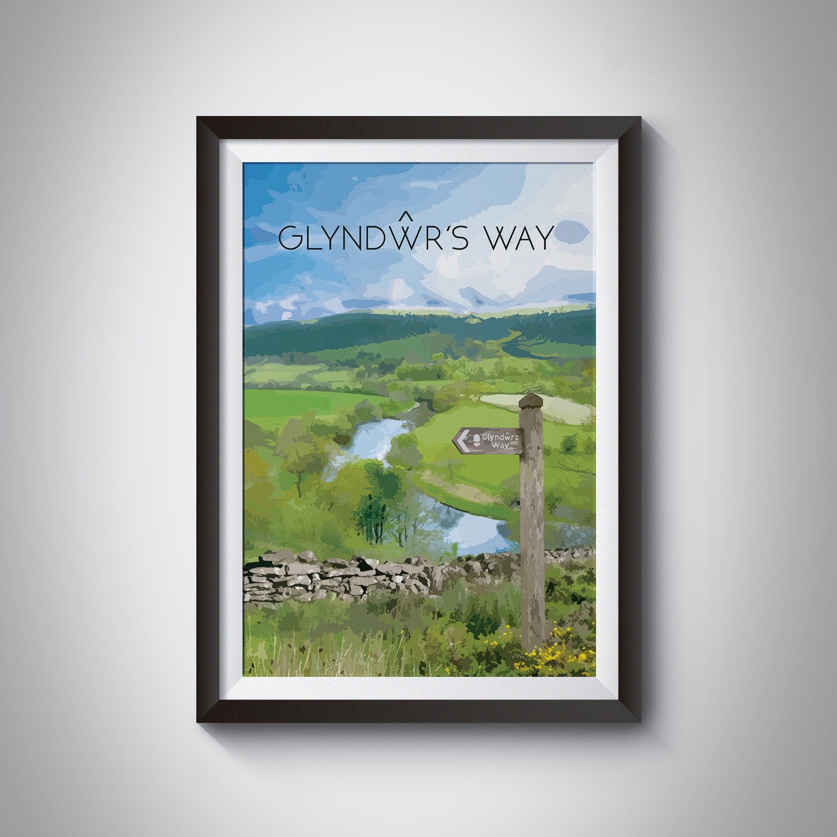 Glyndŵr's Way National Trail Travel Poster