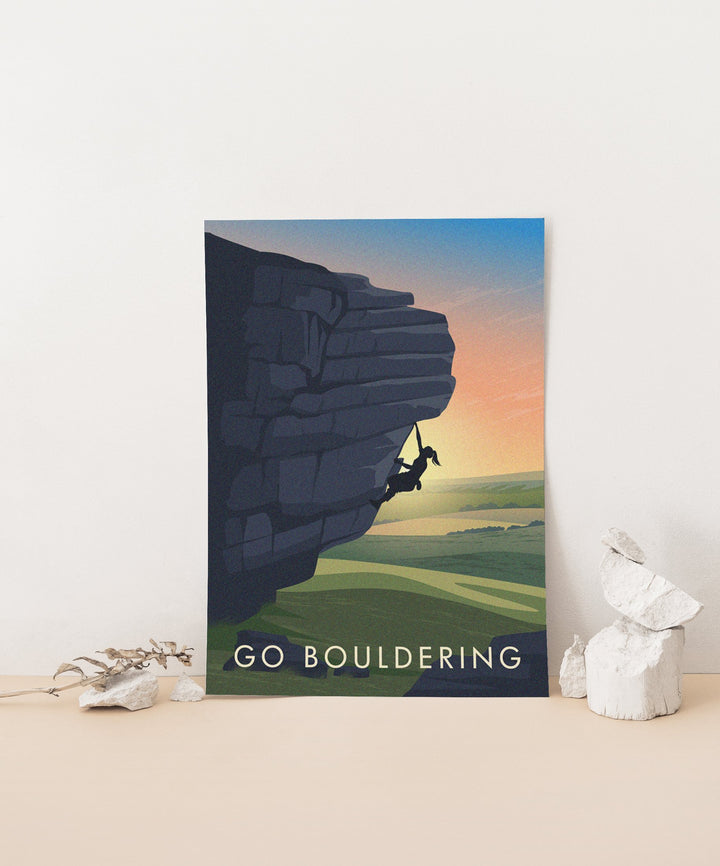 Go Bouldering Travel Poster