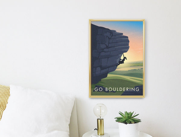 Go Bouldering Travel Poster