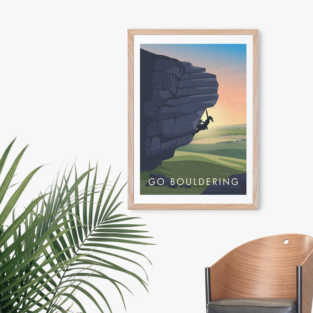 Go Bouldering Travel Poster