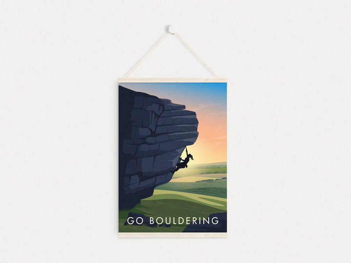 Go Bouldering Travel Poster