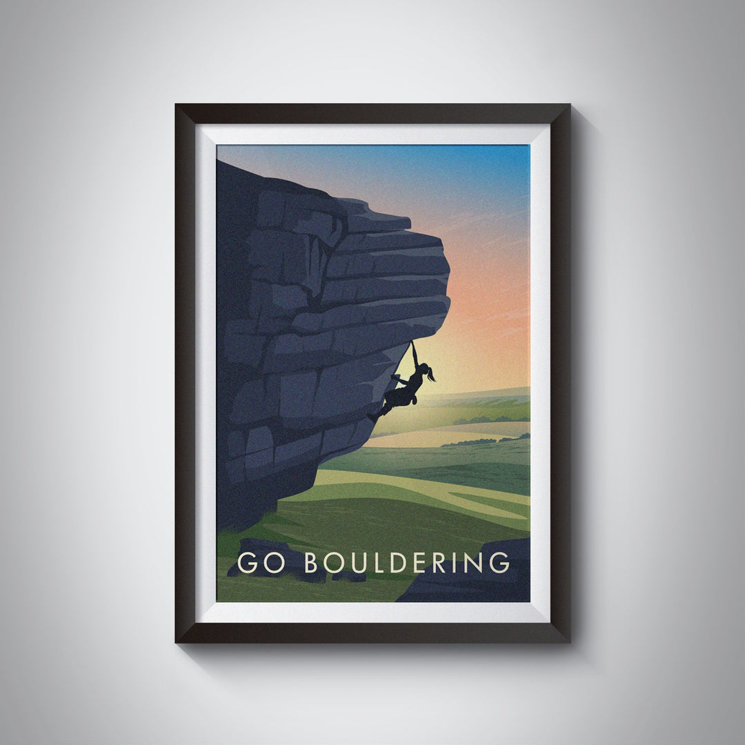 Go Bouldering Travel Poster