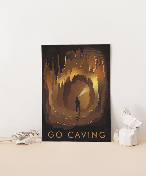 Go Caving Travel Poster