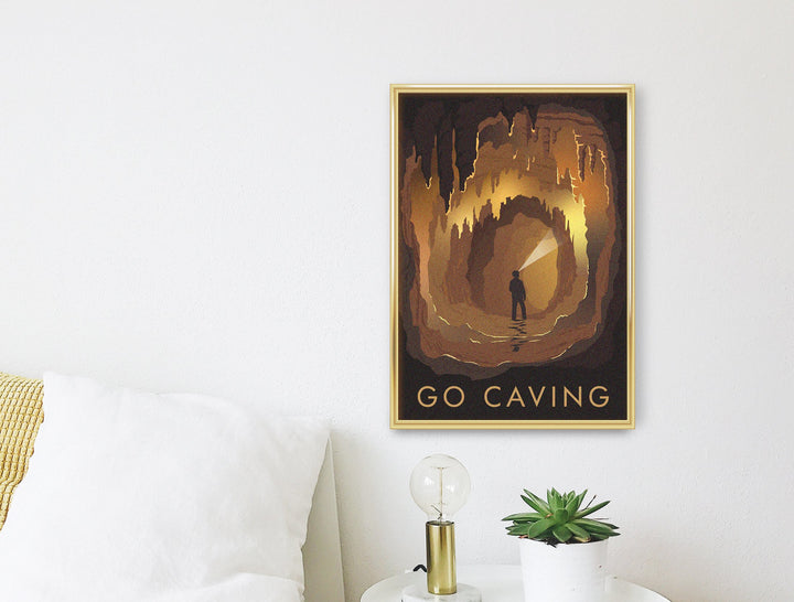 Go Caving Travel Poster