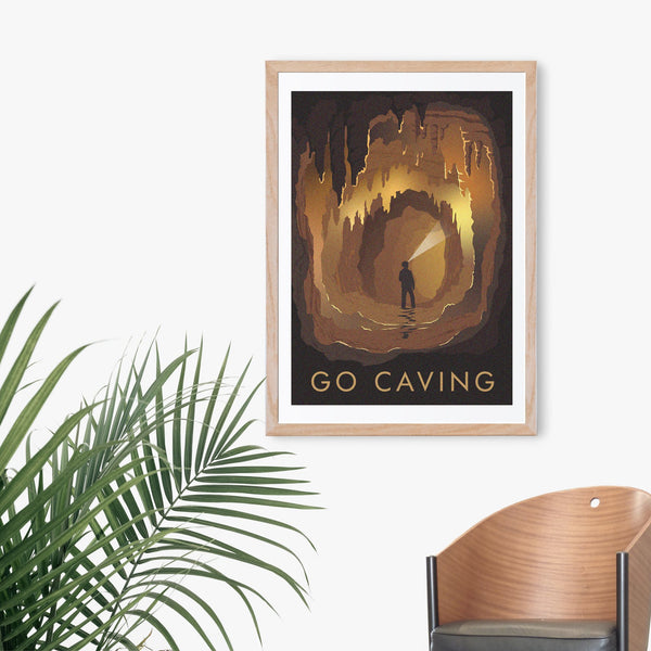 Go Caving Travel Poster