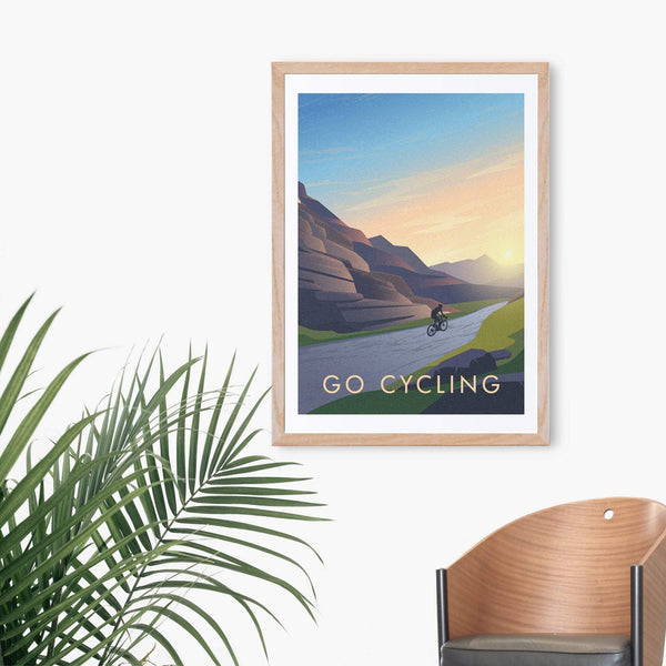 Go Cycling Travel Poster