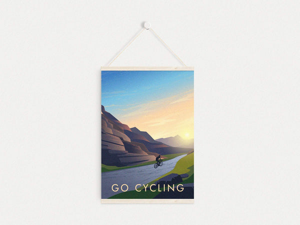 Go Cycling Travel Poster