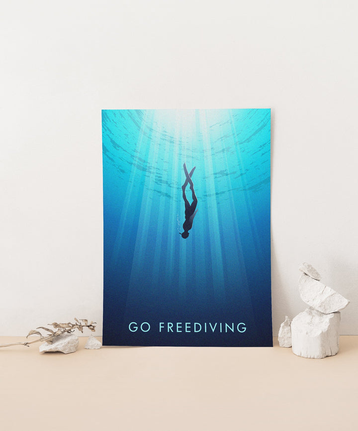 Go Freediving Travel Poster