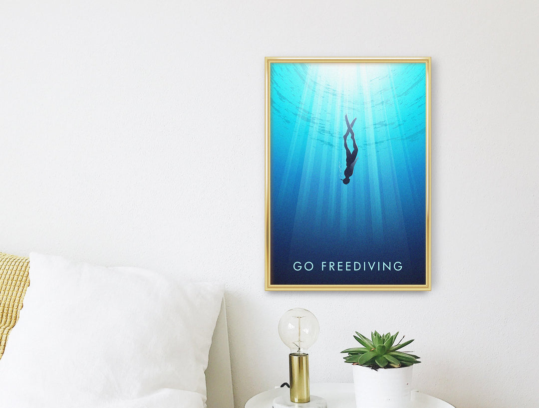 Go Freediving Travel Poster