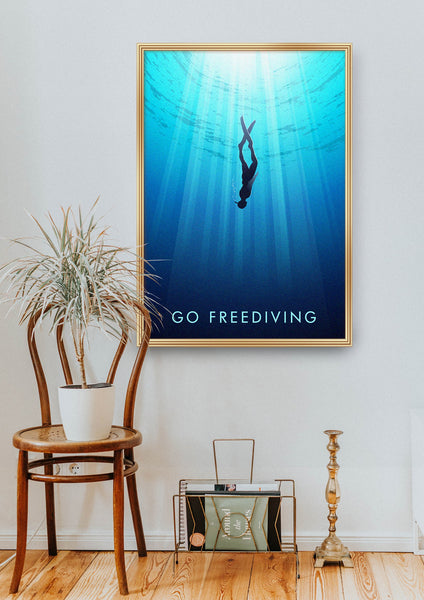 Go Freediving Travel Poster